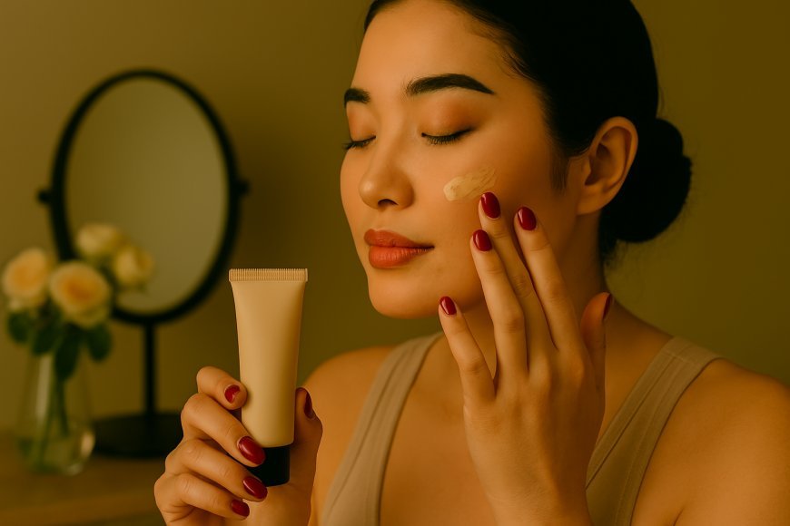 Applying a Touch of Tinted Moisturizer